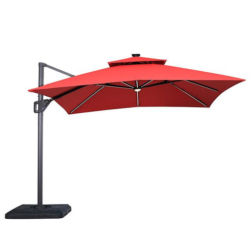 Sano 10 Ft Square Umbrella w/ Double Top w/ LED Light + 37" Large Base - Just Furniture (PA) - Multi Location