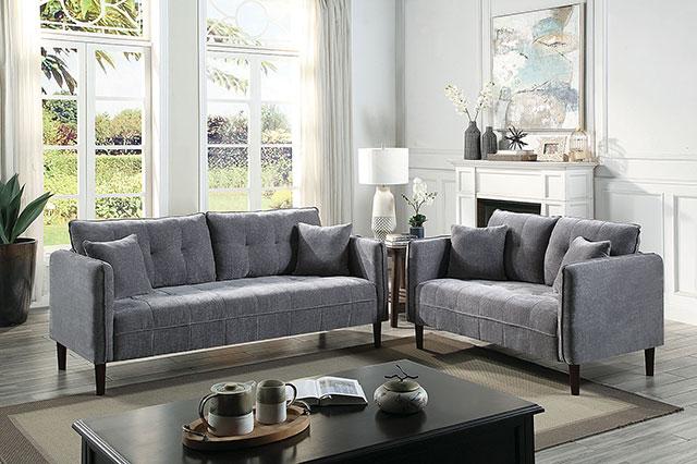 LYNDA Sofa w/ Pillows, Dark Gray - Just Furniture (PA) - Multi Location