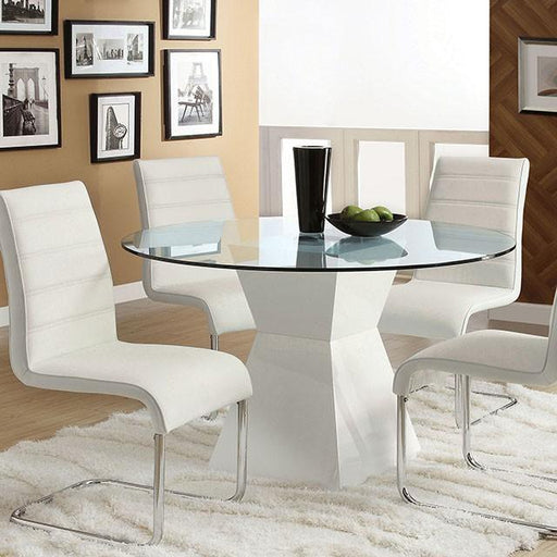 Mauna White Round Dining Table - Just Furniture (PA) - Multi Location