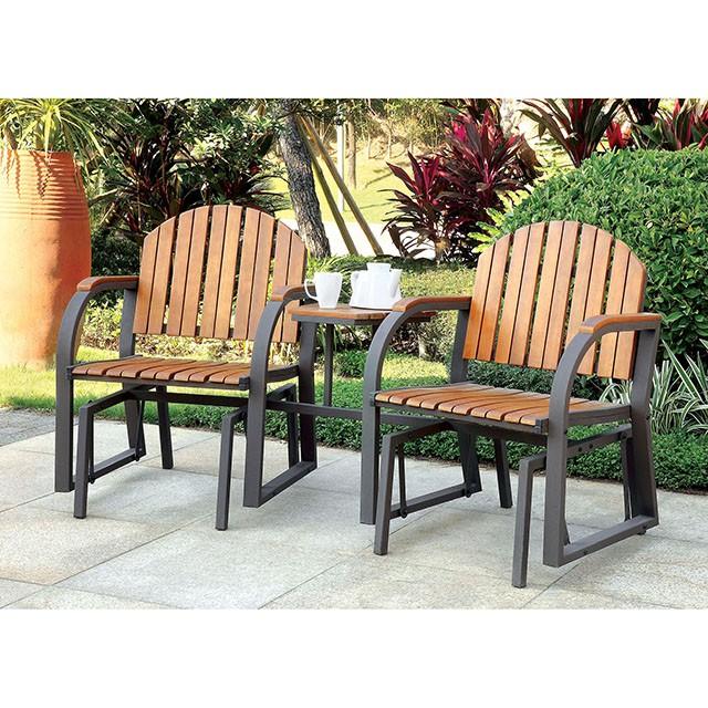 PERSE Dark Gray/Oak Rocking Chair - Just Furniture (PA) - Multi Location