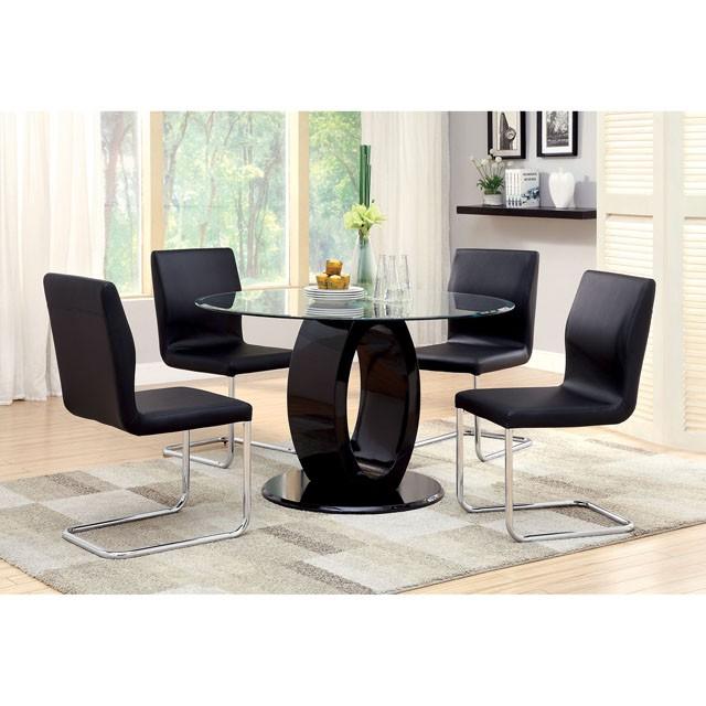LODIA I Black Round Table - Just Furniture (PA) - Multi Location