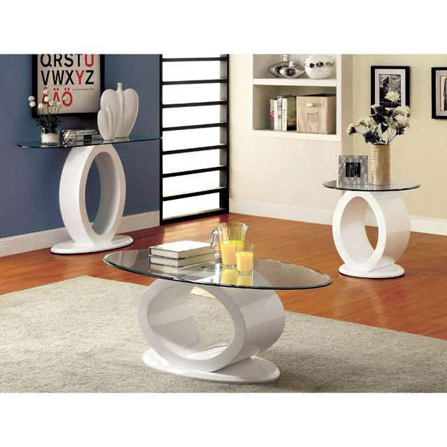 LODIA III White End Table, White - Just Furniture (PA) - Multi Location