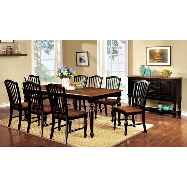 MAYVILLE Black/Antique Oak Side Chair (2/CTN) - Just Furniture (PA) - Multi Location