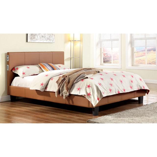 Evans E.King & Cal.King Bed Espressso, White, & Camel - Just Furniture (PA) - Multi Location