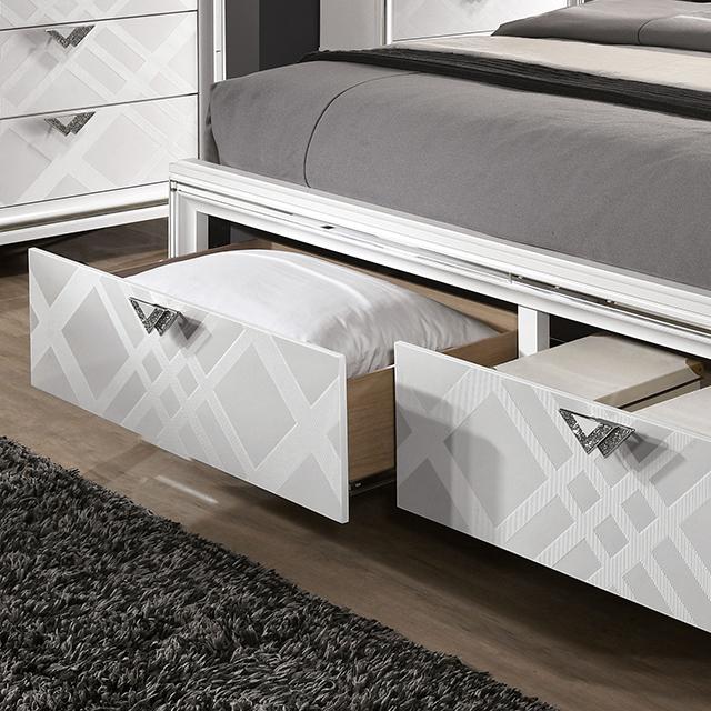 Emmeline 4 & 5 Piece Queen Bedroom Set Gray & White - Just Furniture (PA) - Multi Location