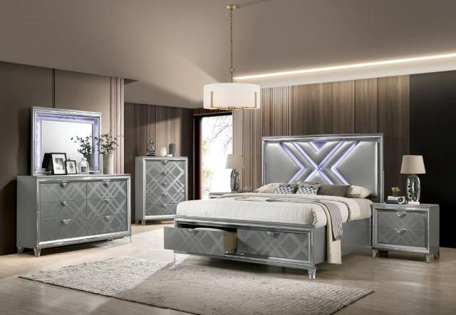 Emmeline 4 & 5 Piece Queen Bedroom Set Gray & White - Just Furniture (PA) - Multi Location