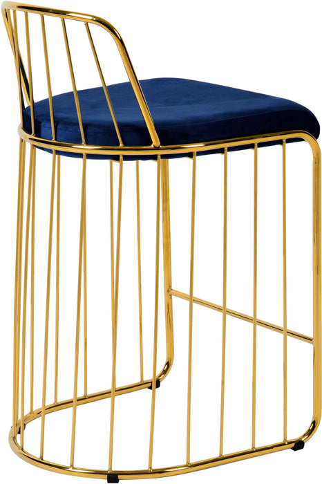 Gio Navy Velvet Stool - Just Furniture (PA) - Multi Location