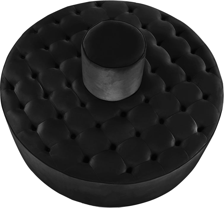 Banquet Black Velvet Ottoman/Bench - Just Furniture (PA) - Multi Location