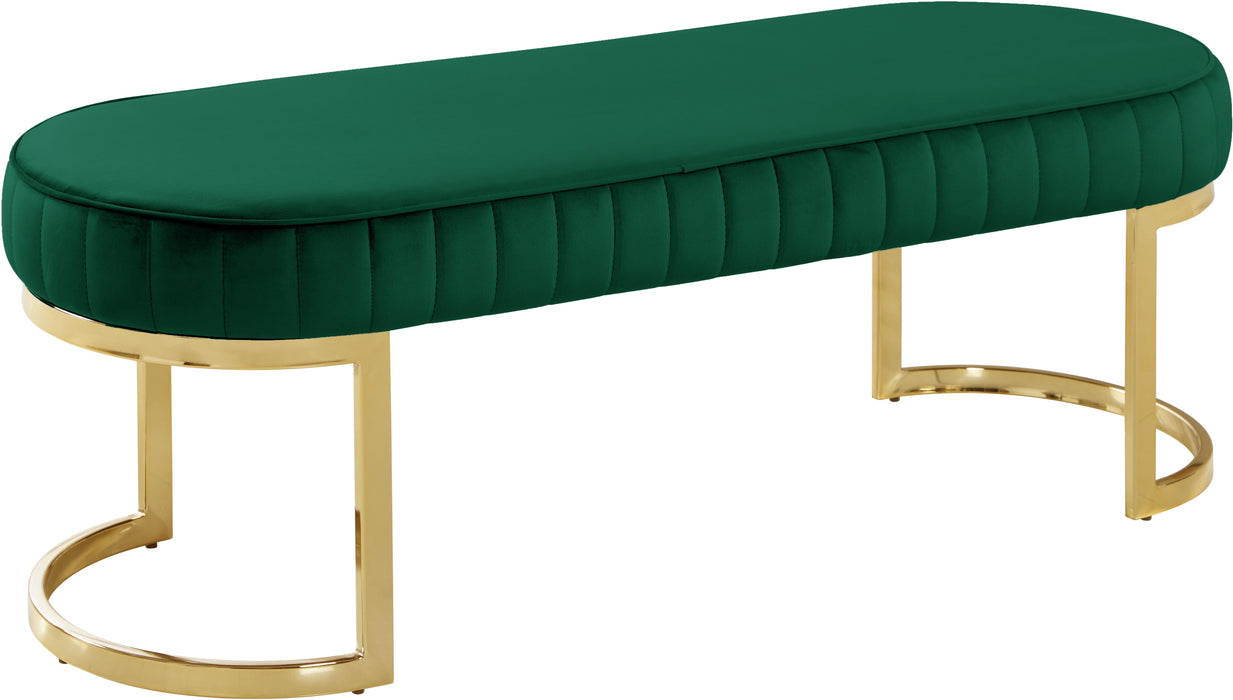 Lemar Green Velvet Bench - Just Furniture (PA) - Multi Location