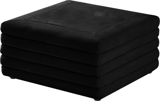 Lorenzo Black Velvet Ottoman - Just Furniture (PA) - Multi Location