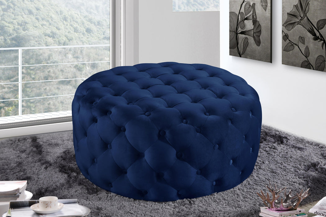 Addison Navy Velvet Ottoman/Bench - Just Furniture (PA) - Multi Location