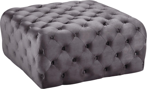 Ariel Grey Velvet Ottoman/Bench - Just Furniture (PA) - Multi Location