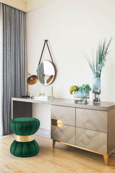 Vino Green Velvet Ottoman/Stool - Just Furniture (PA) - Multi Location