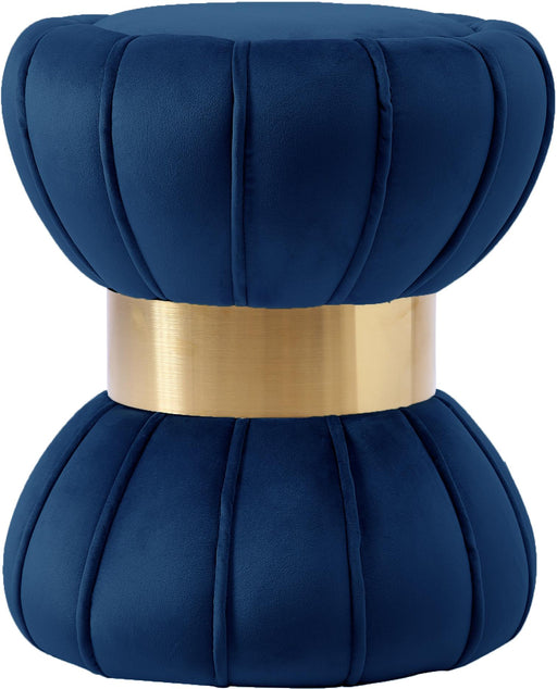 Vino Navy Velvet Ottoman/Stool - Just Furniture (PA) - Multi Location