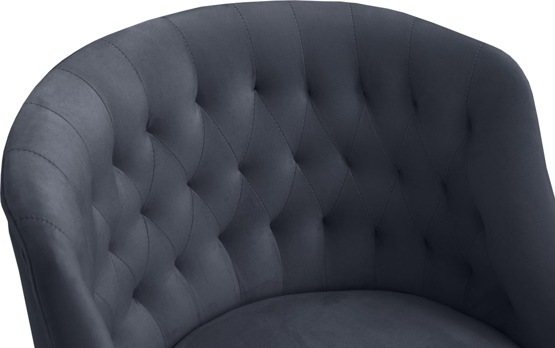 Arden Grey Velvet Office Chair - Just Furniture (PA) - Multi Location