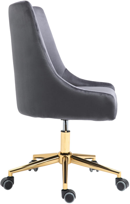 Karina Grey Velvet Office Chair - Just Furniture (PA) - Multi Location