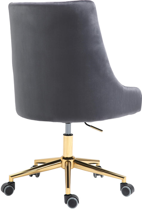 Karina Grey Velvet Office Chair - Just Furniture (PA) - Multi Location