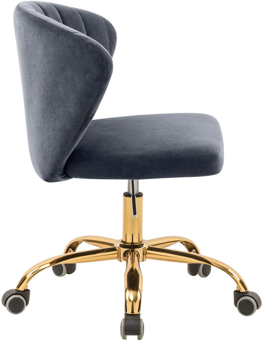 Finley Grey Velvet Office Chair - Just Furniture (PA) - Multi Location