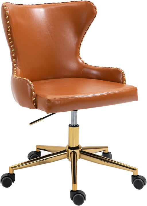 Hendrix Cognac Faux Leather Office Chair - Just Furniture (PA) - Multi Location