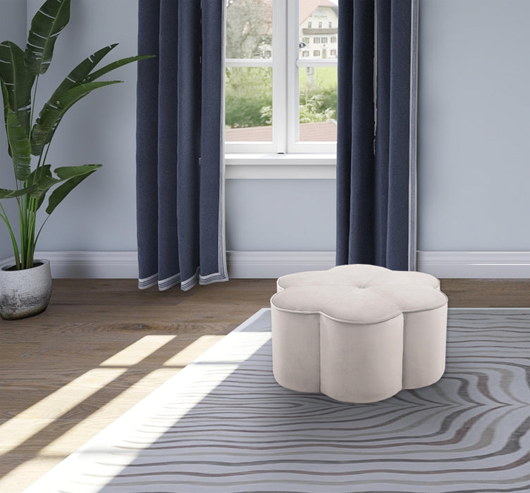 Daisy Cream Velvet Ottoman - Just Furniture (PA) - Multi Location