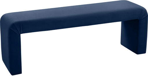 Minimalist Navy Velvet Bench - Just Furniture (PA) - Multi Location