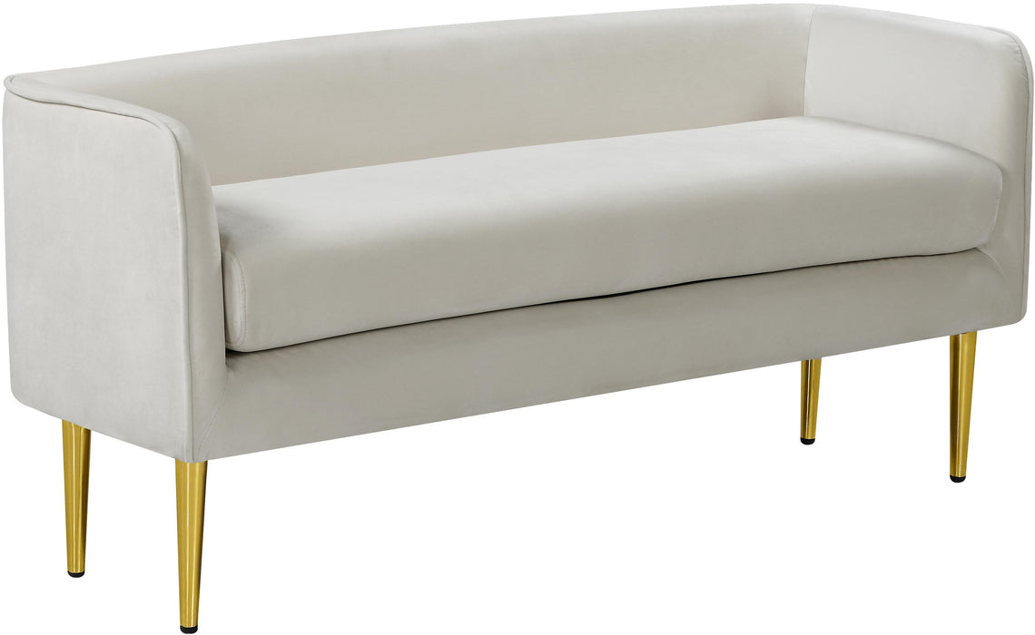 Audrey Cream Velvet Bench - Just Furniture (PA) - Multi Location