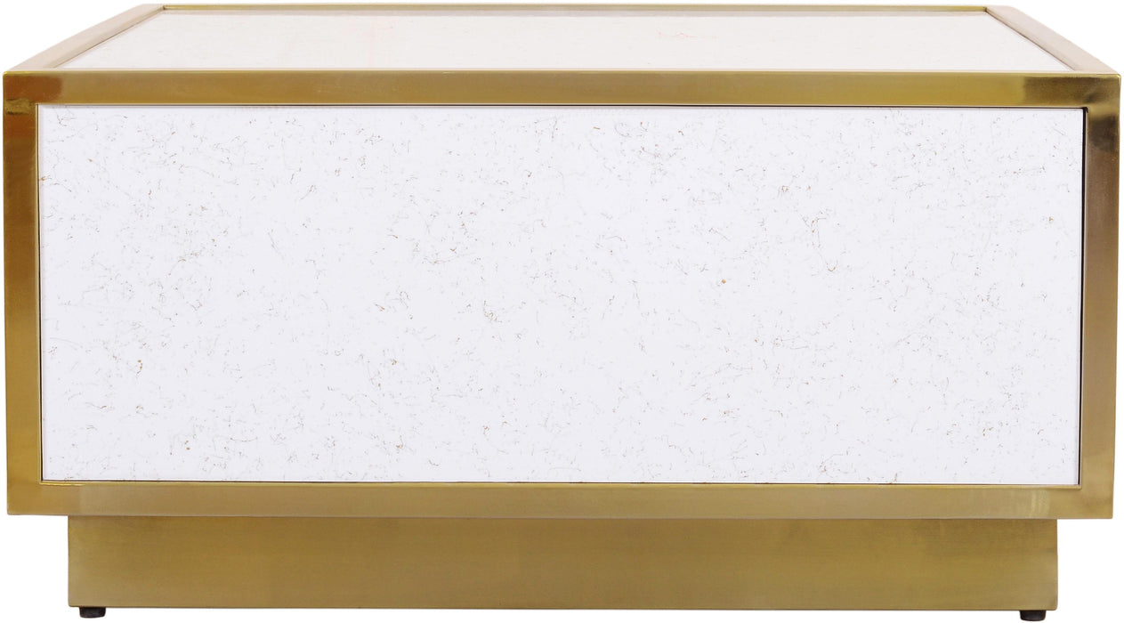 Glitz White Faux Marble Coffee Table - Just Furniture (PA) - Multi Location