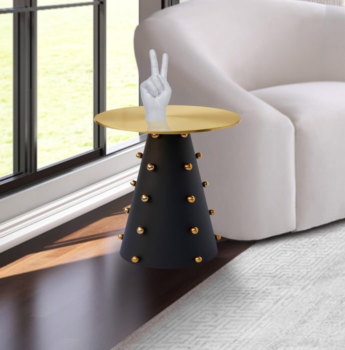 Raven Black / Gold End Table - Just Furniture (PA) - Multi Location