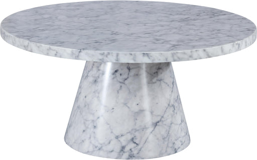 Omni White Faux Marble Coffee Table - Just Furniture (PA) - Multi Location