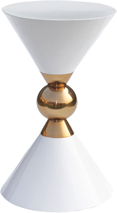 Malia White / Gold End Table - Just Furniture (PA) - Multi Location