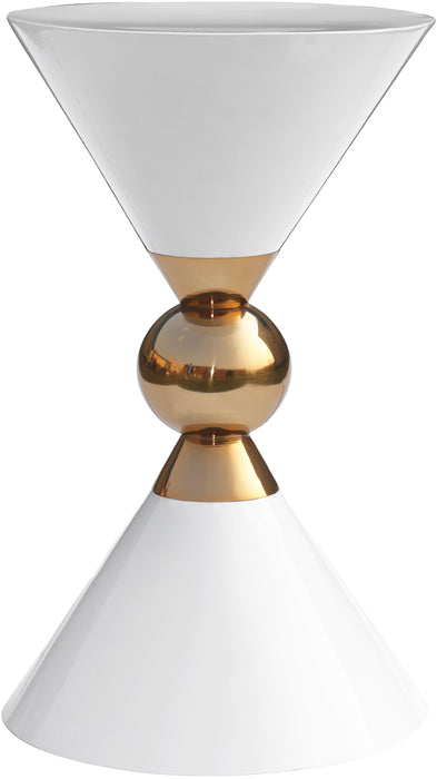 Malia White / Gold End Table - Just Furniture (PA) - Multi Location