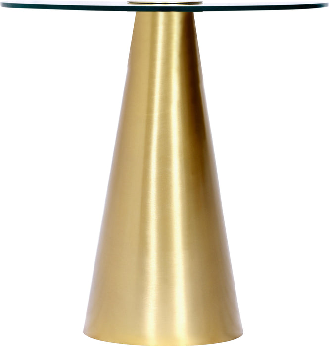 Glassimo Brushed Gold End Table - Just Furniture (PA) - Multi Location