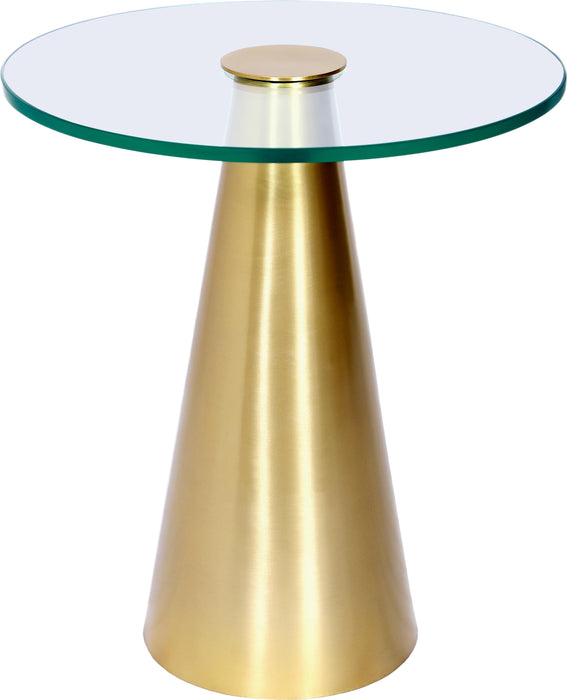 Glassimo Brushed Gold End Table - Just Furniture (PA) - Multi Location