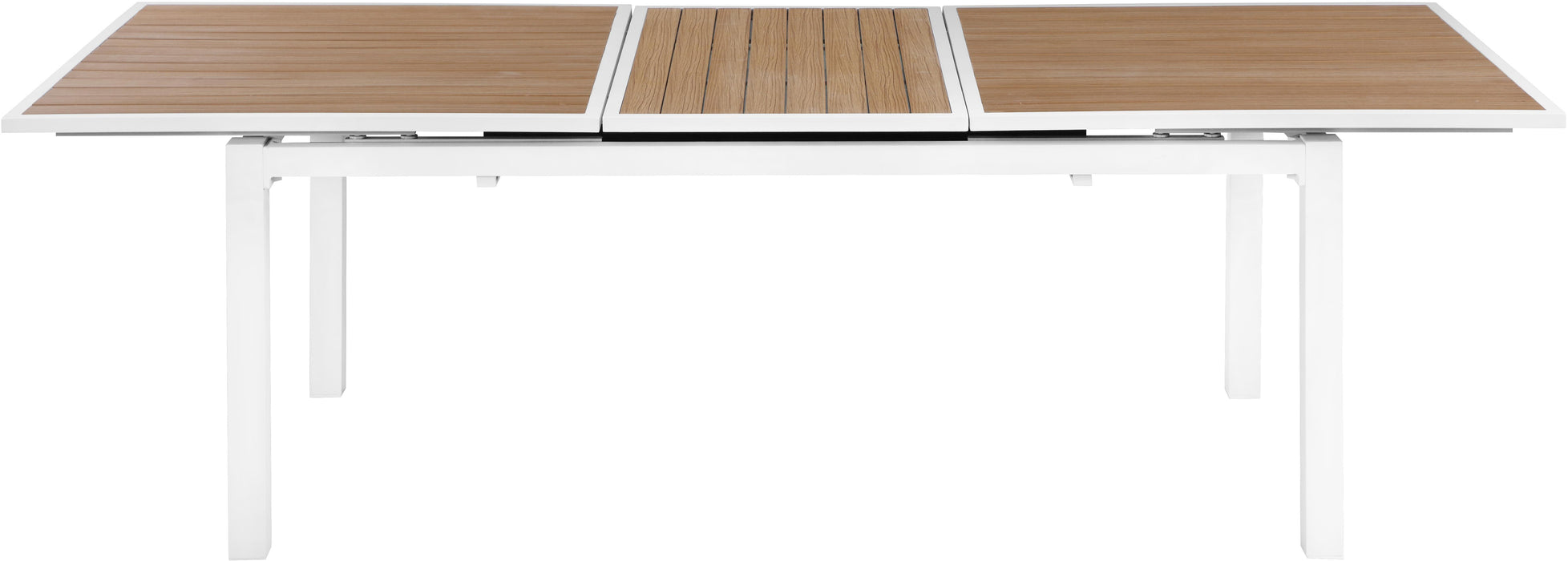 Nizuc Brown manufactured wood Outdoor Patio Extendable Aluminum Dining Table - Just Furniture (PA) - Multi Location