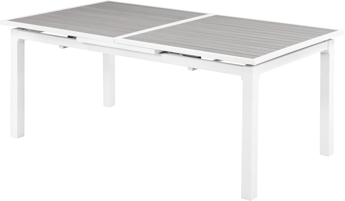 Nizuc Grey manufactured wood Outdoor Patio Extendable Aluminum Dining Table - Just Furniture (PA) - Multi Location