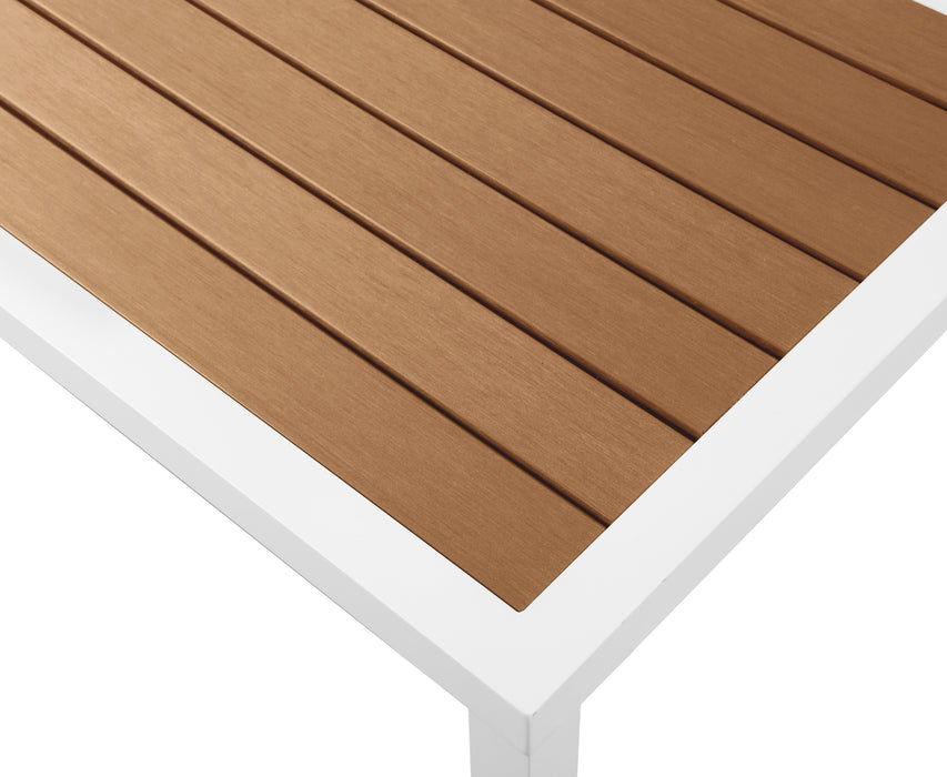 Nizuc Brown manufactured wood Outdoor Patio Aluminum Coffee Table - Just Furniture (PA) - Multi Location