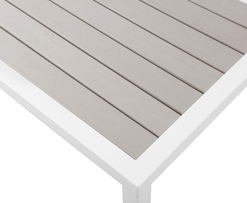 Nizuc Grey manufactured wood Outdoor Patio Aluminum Coffee Table - Just Furniture (PA) - Multi Location