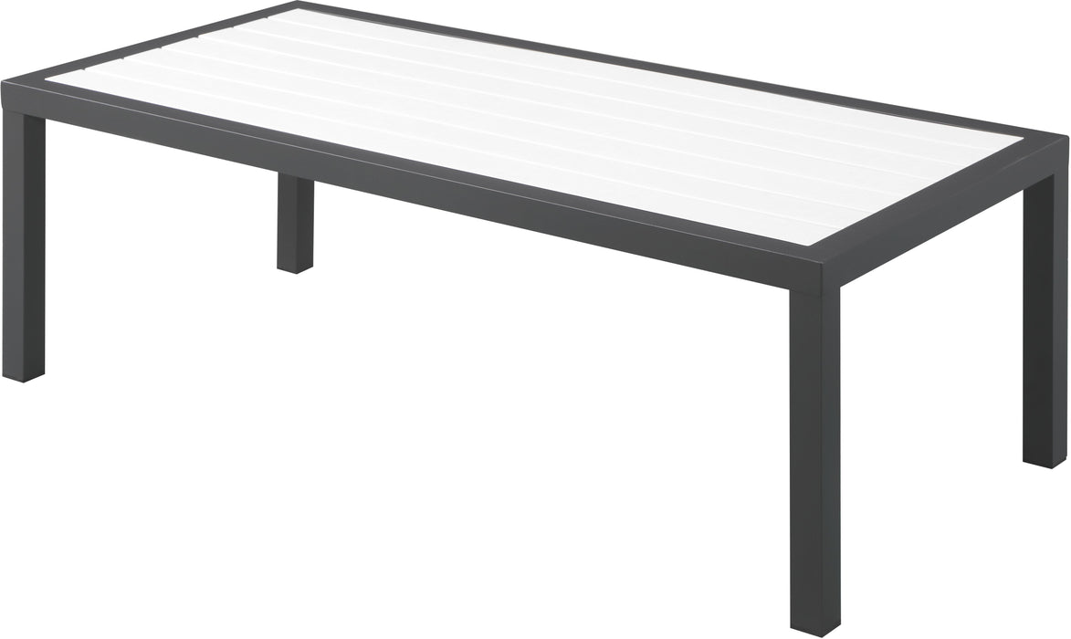 Nizuc White manufactured wood Outdoor Patio Aluminum Coffee Table - Just Furniture (PA) - Multi Location