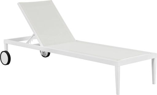 Nizuc White Mesh Waterproof Fabric Outdoor Patio Aluminum Mesh Chaise Lounge Chair - Just Furniture (PA) - Multi Location