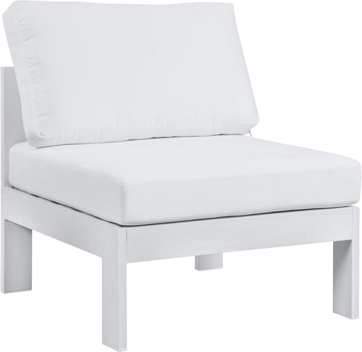 Nizuc White Waterproof Fabric Outdoor Patio Aluminum Armless Chair - Just Furniture (PA) - Multi Location