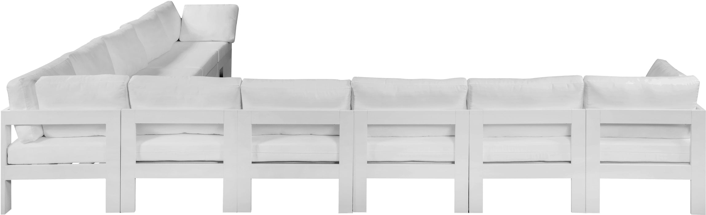 Nizuc White Waterproof Fabric Outdoor Patio Modular Sectional - Just Furniture (PA) - Multi Location
