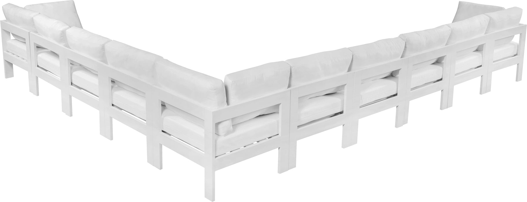 Nizuc White Waterproof Fabric Outdoor Patio Modular Sectional - Just Furniture (PA) - Multi Location