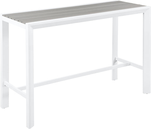 Nizuc Grey manufactured wood Outdoor Patio Aluminum Rectangle Bar Table - Just Furniture (PA) - Multi Location