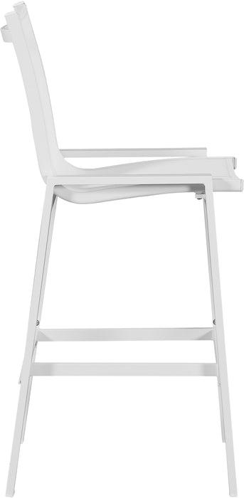 Nizuc White Mesh Waterproof Fabric Outdoor Patio Aluminum Mesh Barstool - Just Furniture (PA) - Multi Location