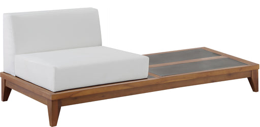 Rio Off White Waterproof Fabric Outdoor Patio Modular Chair w/ Integrated Table - Just Furniture (PA) - Multi Location