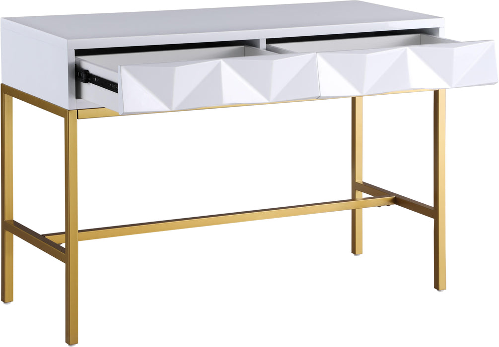 Pandora White Laquer with Gold Console Table - Just Furniture (PA) - Multi Location