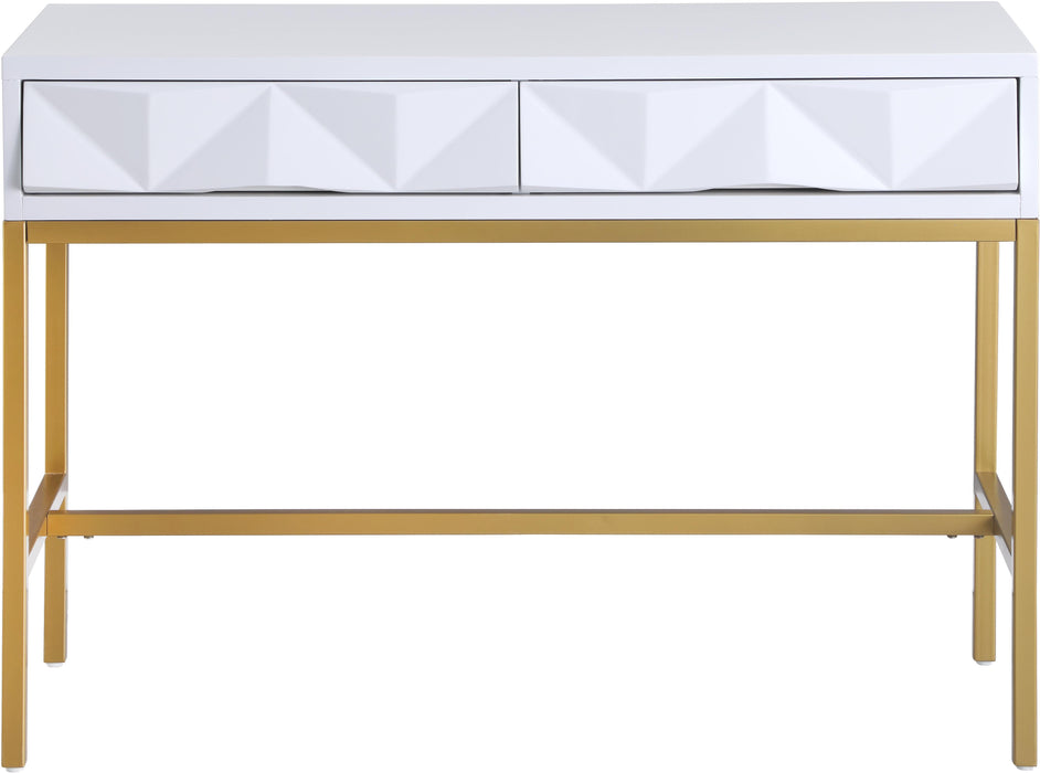 Pandora White Laquer with Gold Console Table - Just Furniture (PA) - Multi Location
