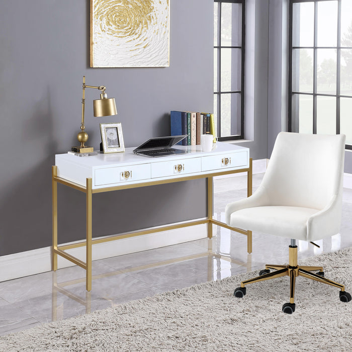 Abigail White / Gold Desk/Console - Just Furniture (PA) - Multi Location