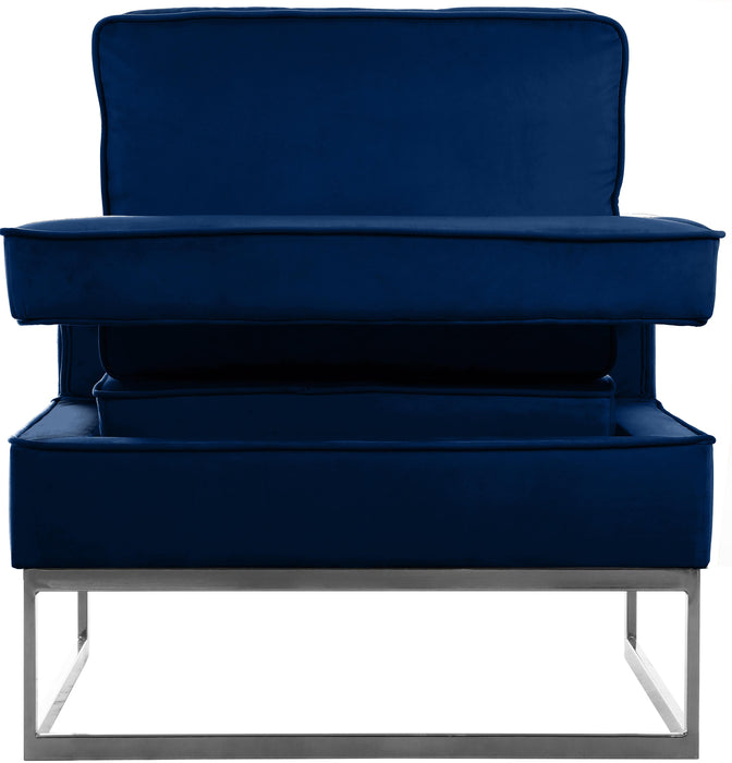 Noah Navy Velvet Accent Chair - Just Furniture (PA) - Multi Location