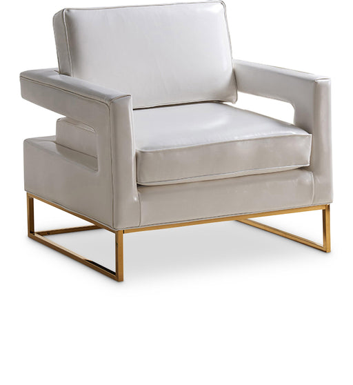 Amelia White Faux Leather Accent Chair - Just Furniture (PA) - Multi Location